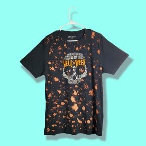 Splatter Bleached Orange Theory Hell Week 2018 T-shirt